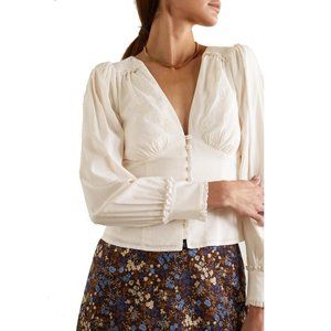 Reformation Women's Beige Lawrence Top Size US 4